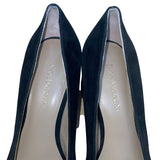 Enzo Angiolini Women's Black Suede Pointed Toe Denna Block Heel Loafers Size 7M
