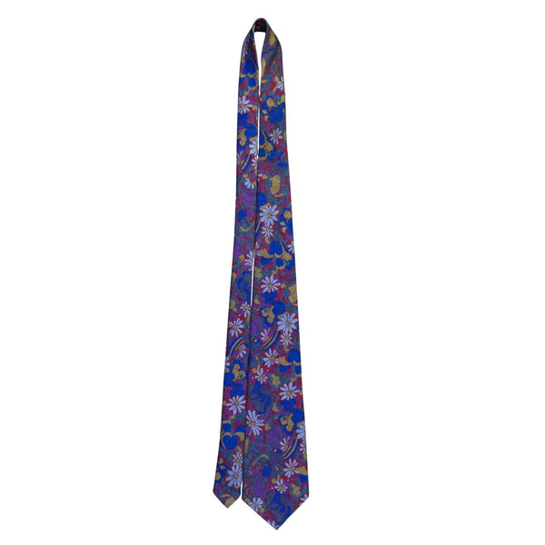 Editions By Van Heusen Mens Colorful Polyester Floral Pattern Tie Red/Multicolor