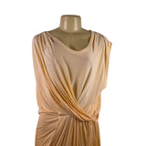 Clu Womens Beige/Orange Modal Draped Ombre Dress Sleeveless Size S