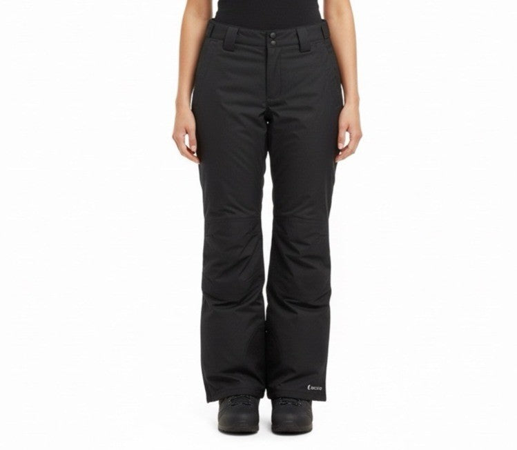 Black Dot Womens Black Water-Resistant Insulated Snow Pants Size M