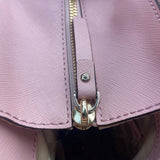 Kate Spade Women’s Pink Leather Adjustable Strap Compact Crossbody Tote Bag