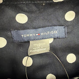 Tommy Hilfiger Womens Navy Polka Dot Sleeveless Shirt Dress Belted Size 12