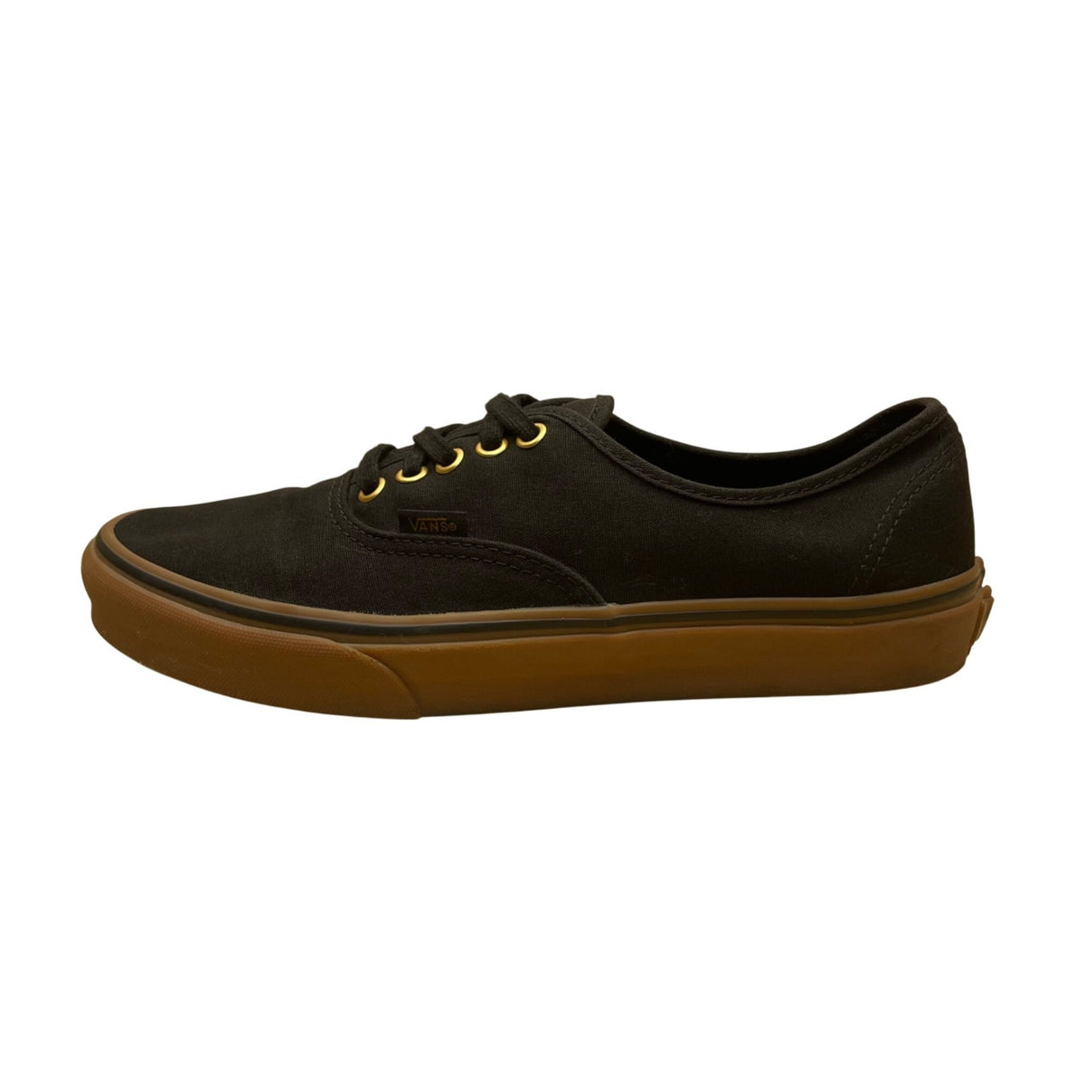 Vans Men’s Black Canvas Gum Sole Low Top Lace Up Authentic Sneakers Size 9.5