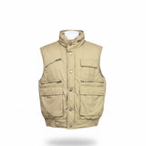Wear-Guard Mens Beige Utility Vest Small Outdoor Multi-Pocket Rugged