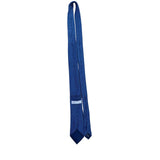 Michael Kors Mens Blue Silk Geometric Pattern Necktie Elegant Design Brand Label