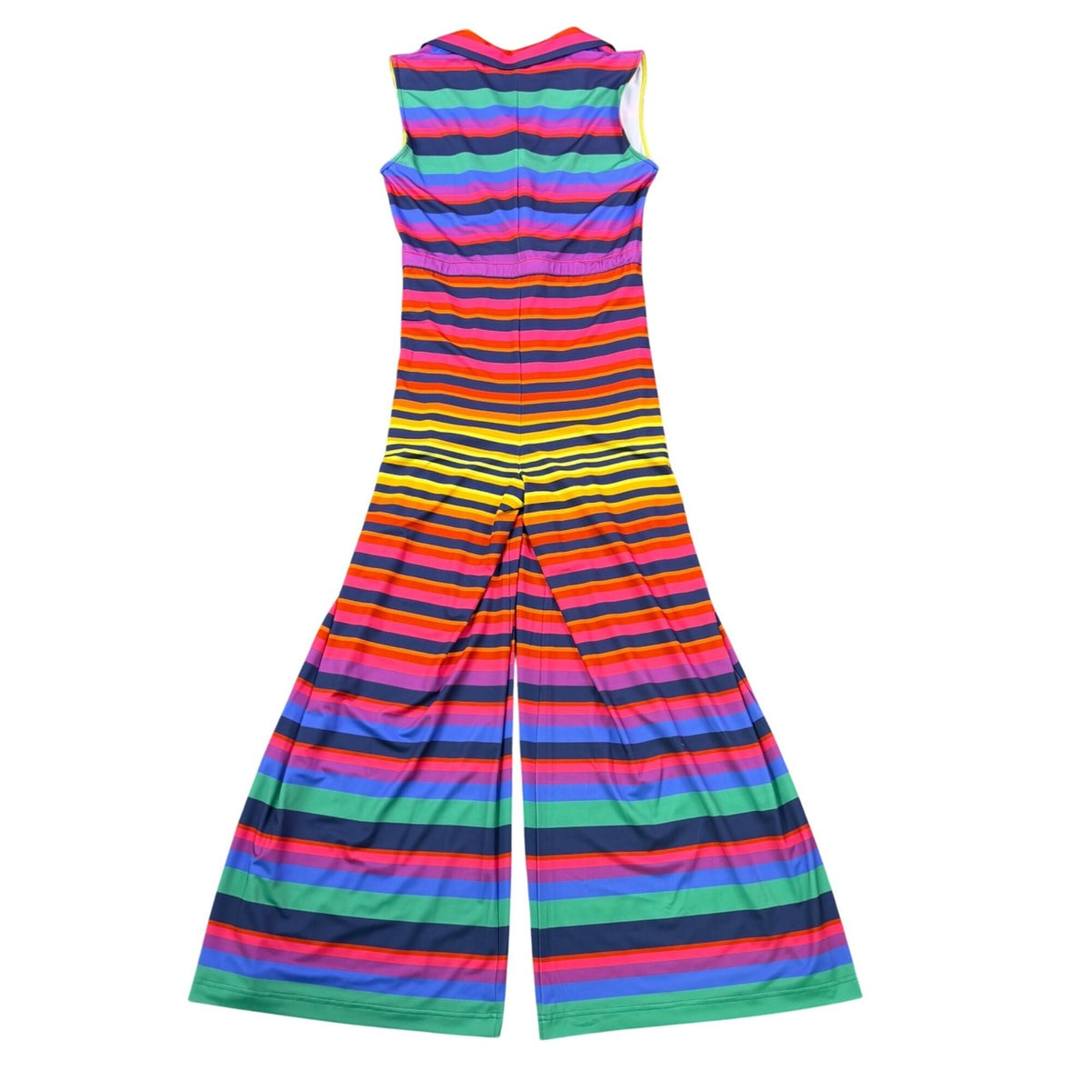 Uterque Womens Rainbow Striped Sleeveless Wide Leg Jumpsuit Size S