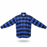 Field & Stream Mens Blue & Black Buffalo Plaid Button-Up Flannel Shirt Size M