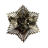 Vintage Lisner Gold Tone Womens Abstract Starburst Brooch Pin Fashion Jewelry