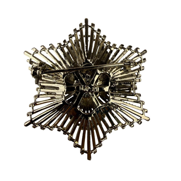 Vintage Lisner Gold Tone Womens Abstract Starburst Brooch Pin Fashion Jewelry