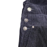 Unionbay Womens Black Corduroy Overalls Adjustable Straps Button Accents Size S