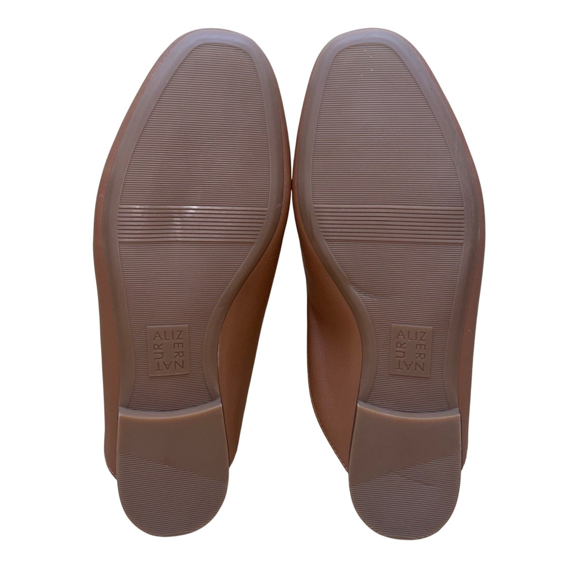 Naturalizer Women’s Brown Faux Leather Slip-On Chain Detail Mule Flats Size 8W