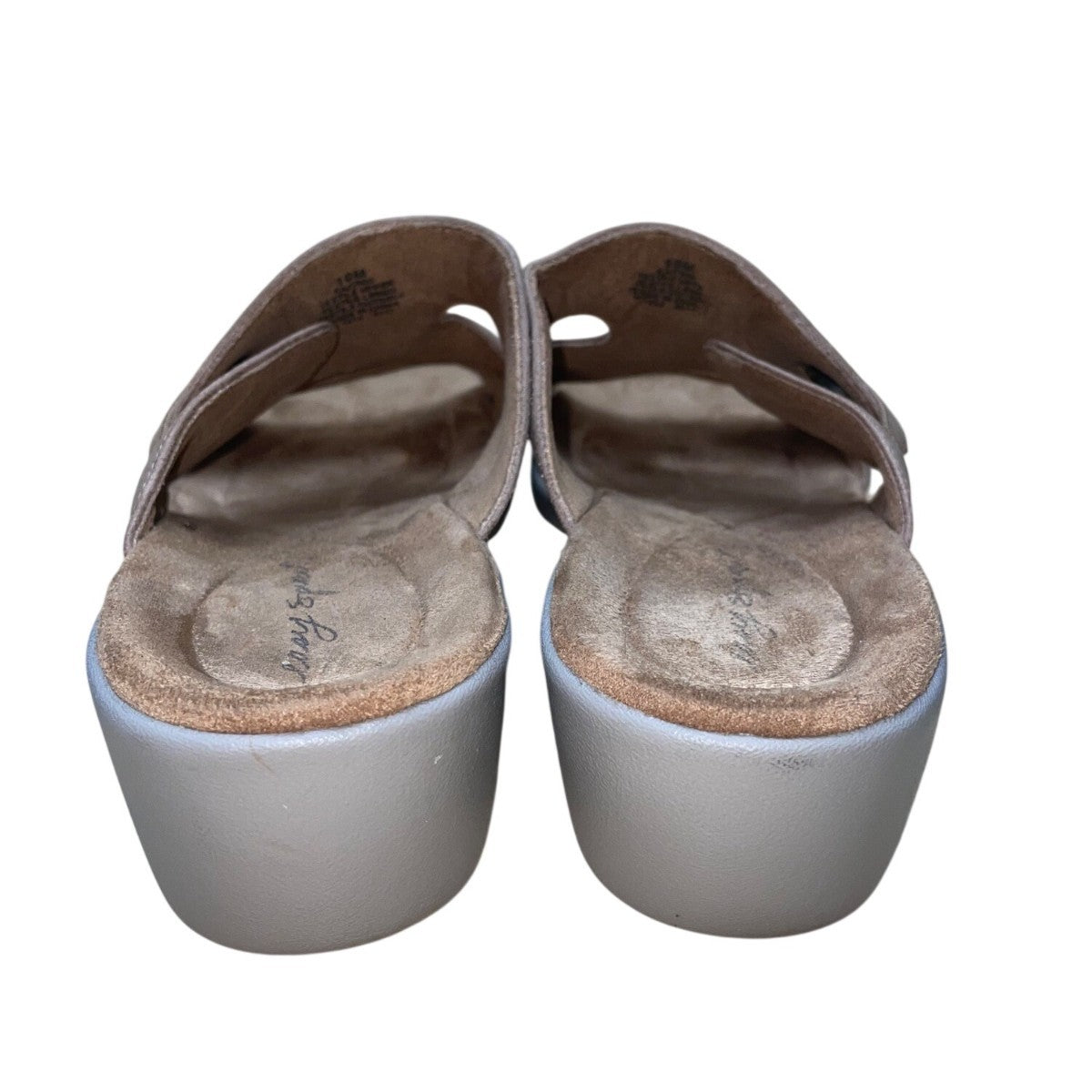 Easy Spirit Women’s Brown Cushioned Footbed Kaitrin Wedge Sandals Size 10M