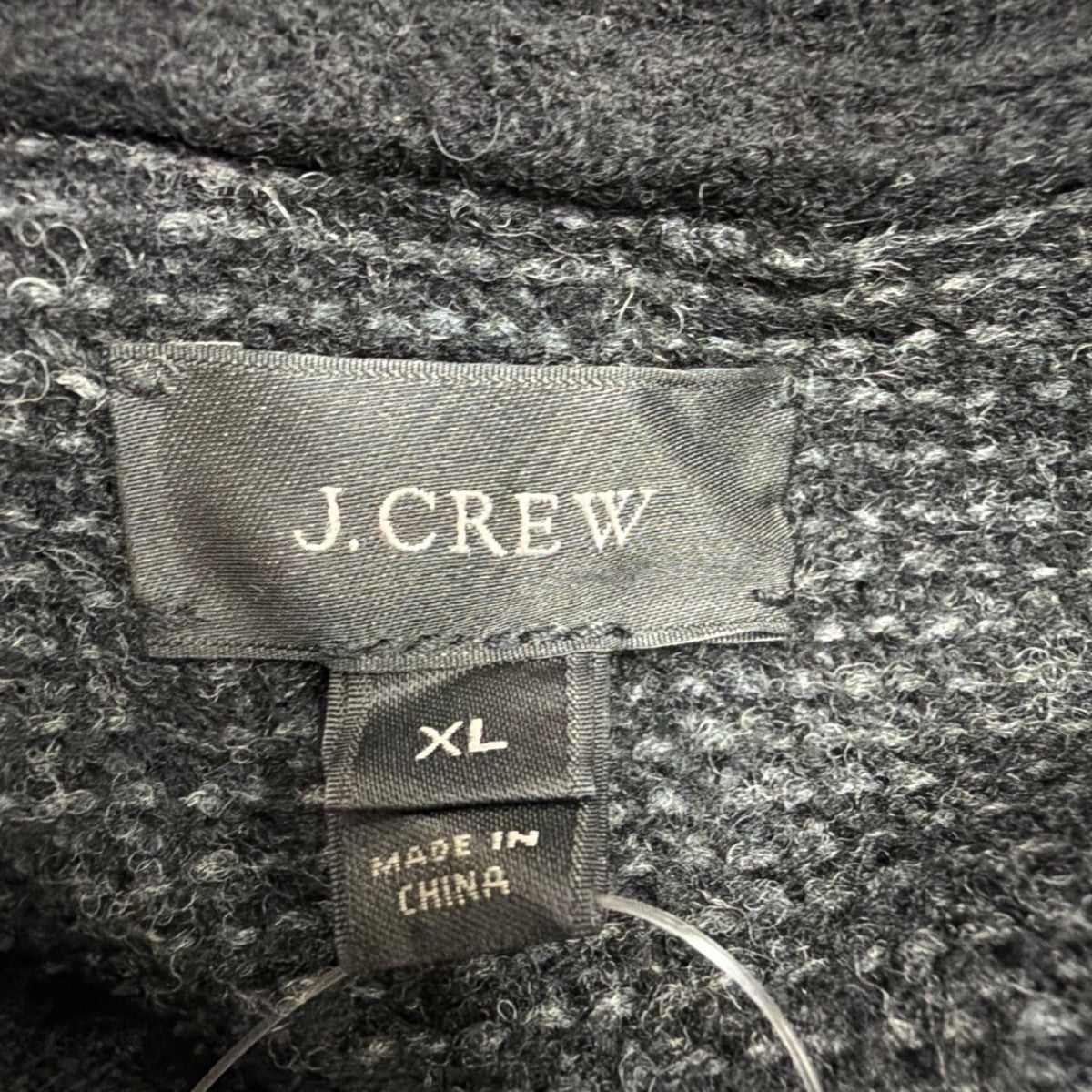 J. Crew Mens Dark Gray Wool Shawl Collar Sweater Warm Stylish Lightweight Sz XL