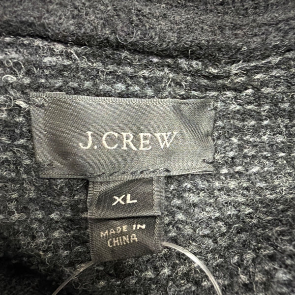 J. Crew Mens Dark Gray Wool Shawl Collar Sweater Warm Stylish Lightweight Sz XL