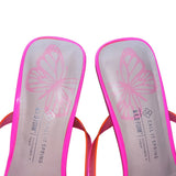 Call It Spring Women’s Pink Translucid Strap Butterfly Heel Vegan Sandals Sz11