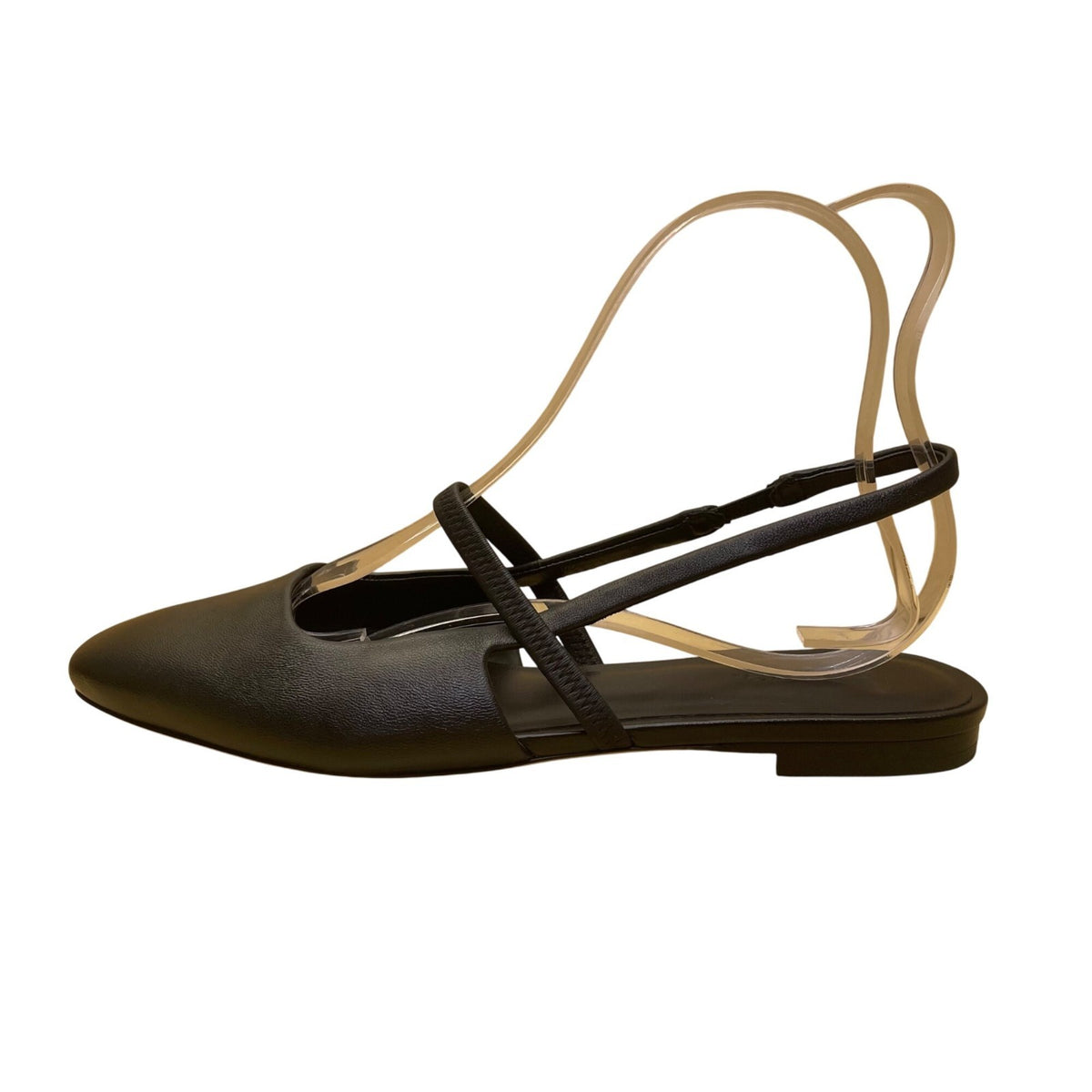 Vince Women’s Black Leather Classic Pointed Toe Strappy Slingback Flats Size 9M