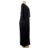 Sténay Womens Black Silk Beaded Evening Gown With Sheer Jacket  Elegant Size 20