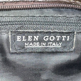 Elen Gotti Women’s Brown Leather Silver Hardware Hobo Shoulder Bag