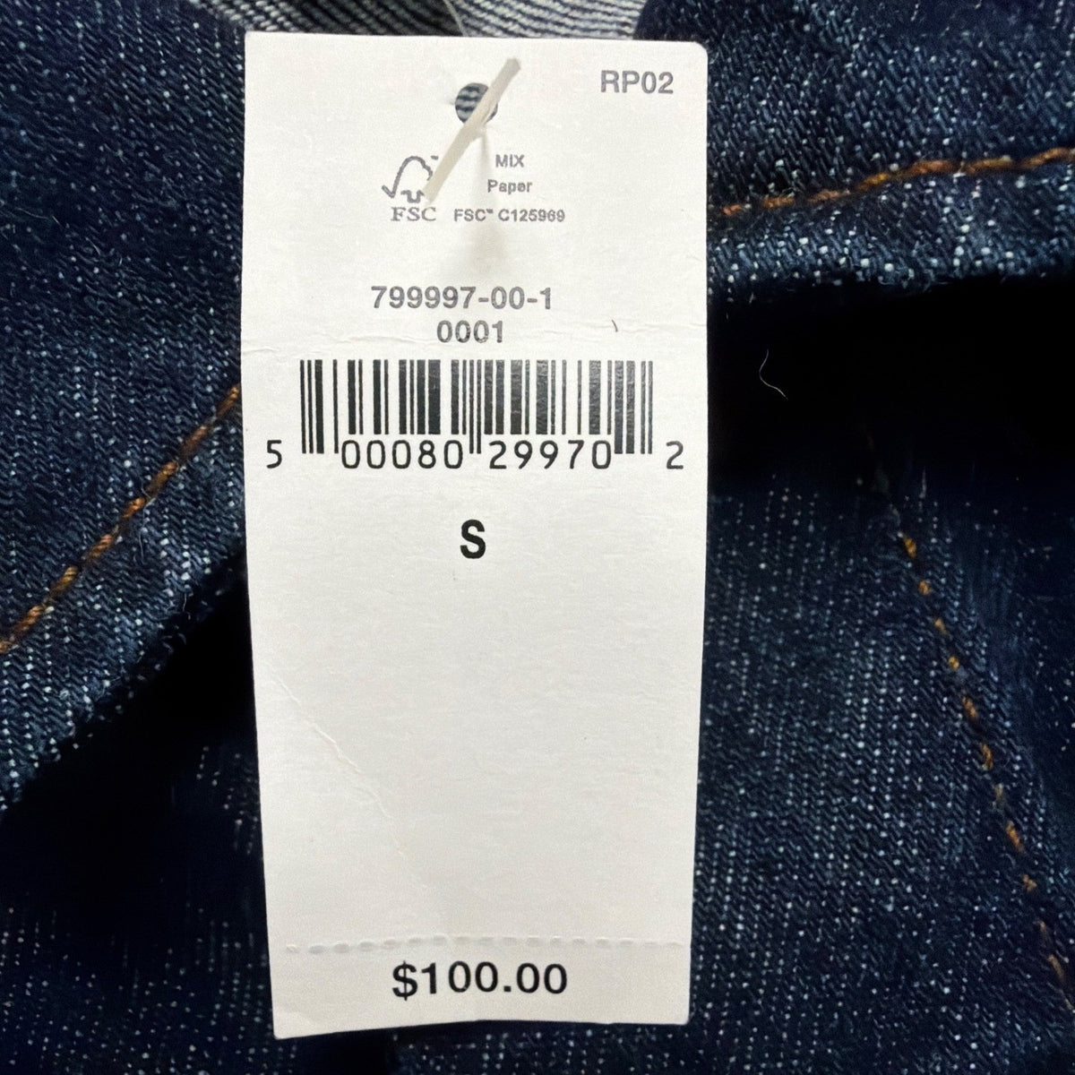 Banana Republic Womens Dark Wash Denim Jacket Casual Button-Up Sz S