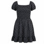 Asos Womens Black White Polka Dot Short-Sleeve Smocked Mini Dress Size 10