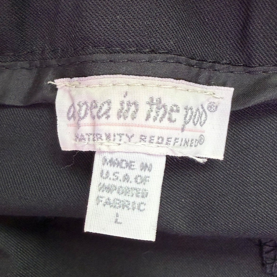A Pea In The Pod Womens Black Stretch Maternity Flare Dress Pants Size L