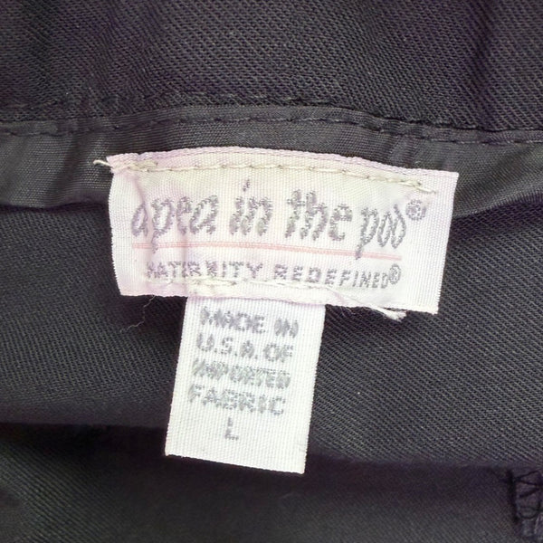 A Pea In The Pod Womens Black Stretch Maternity Flare Dress Pants Size L