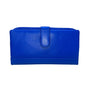 ili New York Women’s Cobalt Blue Genuine Leather Zip Closure RFID Wallet