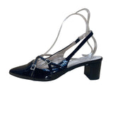 LifeStride Women’s Black Patent Slingback Simply Comfort Heels Size 9.5W