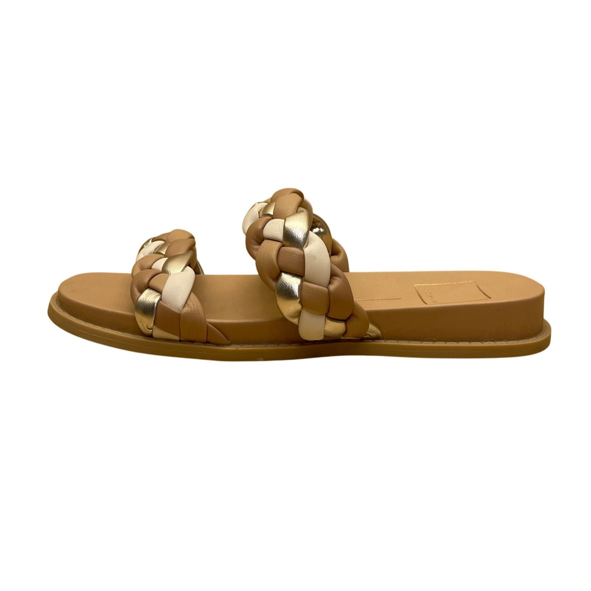 Vita Women’s Brown Synthetic Multi Braided Slide Sandals Size 6M