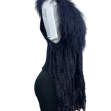 Moma Women’s Navy Blue Sweater with Outer Pockets Wool - One Size