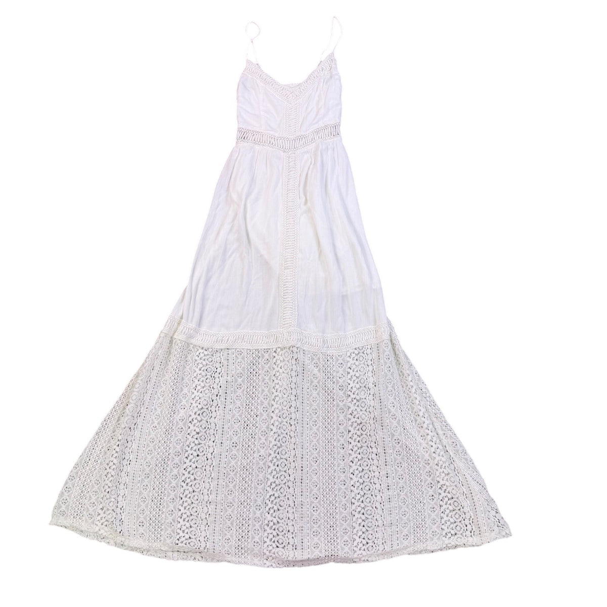 Abercrombie & Fitch Womens White Maxi Dress With Spaghetti Straps Size S