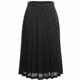 Pure Collection Womens Black Polka Dot Skirt Midi UK 16 US 12 EU 42