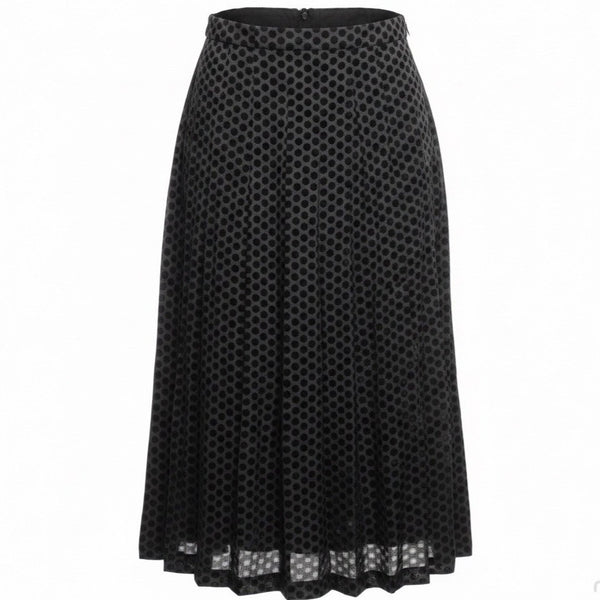 Pure Collection Womens Black Polka Dot Skirt Midi UK 16 US 12 EU 42