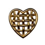 Anne Klein Women Gold Tone Woven Heart Brooch Pin Signature Stamped Vintage