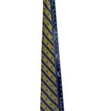 Brooks Brothers Mens Yellow & Blue Silk Striped Shield Pattern Tie