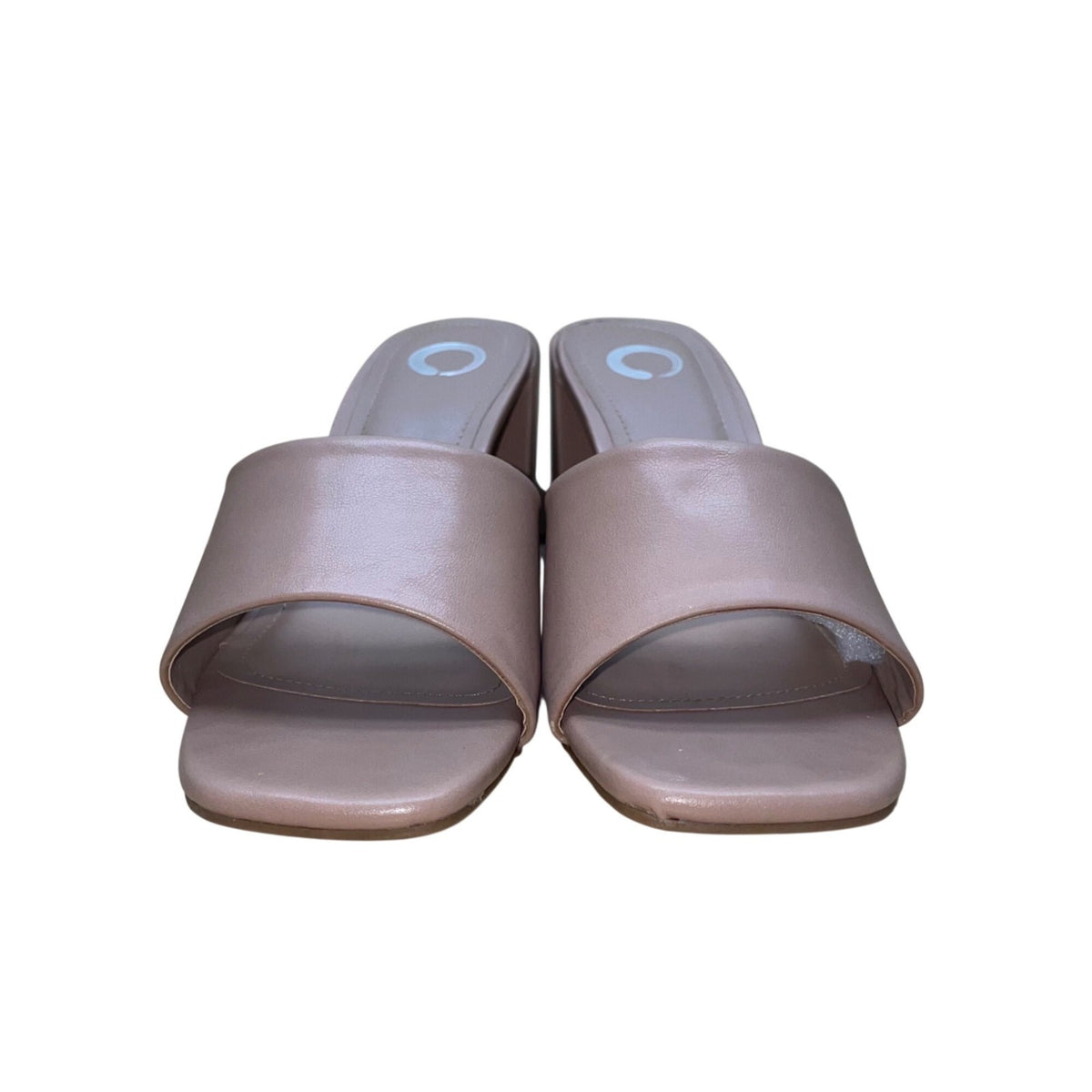 Journee Collection Women’s Taupe Open-Toe Block Heel Alisia Sandals Size 7