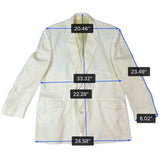 Circle S Mens Cream Western Blazer Jacket Classic Vintage Style Sz 48R