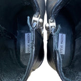 Steve Madden Women’s Black Leather Side Zipper Lanna Ankle Boots Size 6M