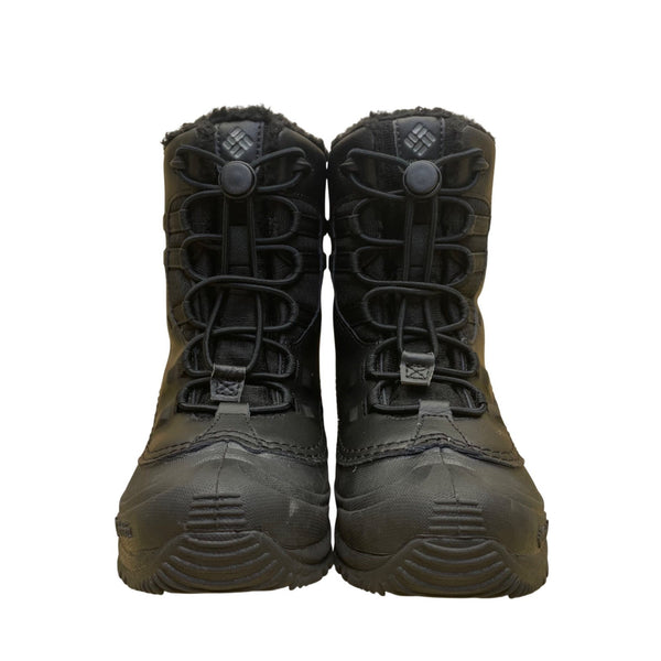Columbia Youth Black Faux Fur Lined Waterproof Winter Snow Boots Size 1