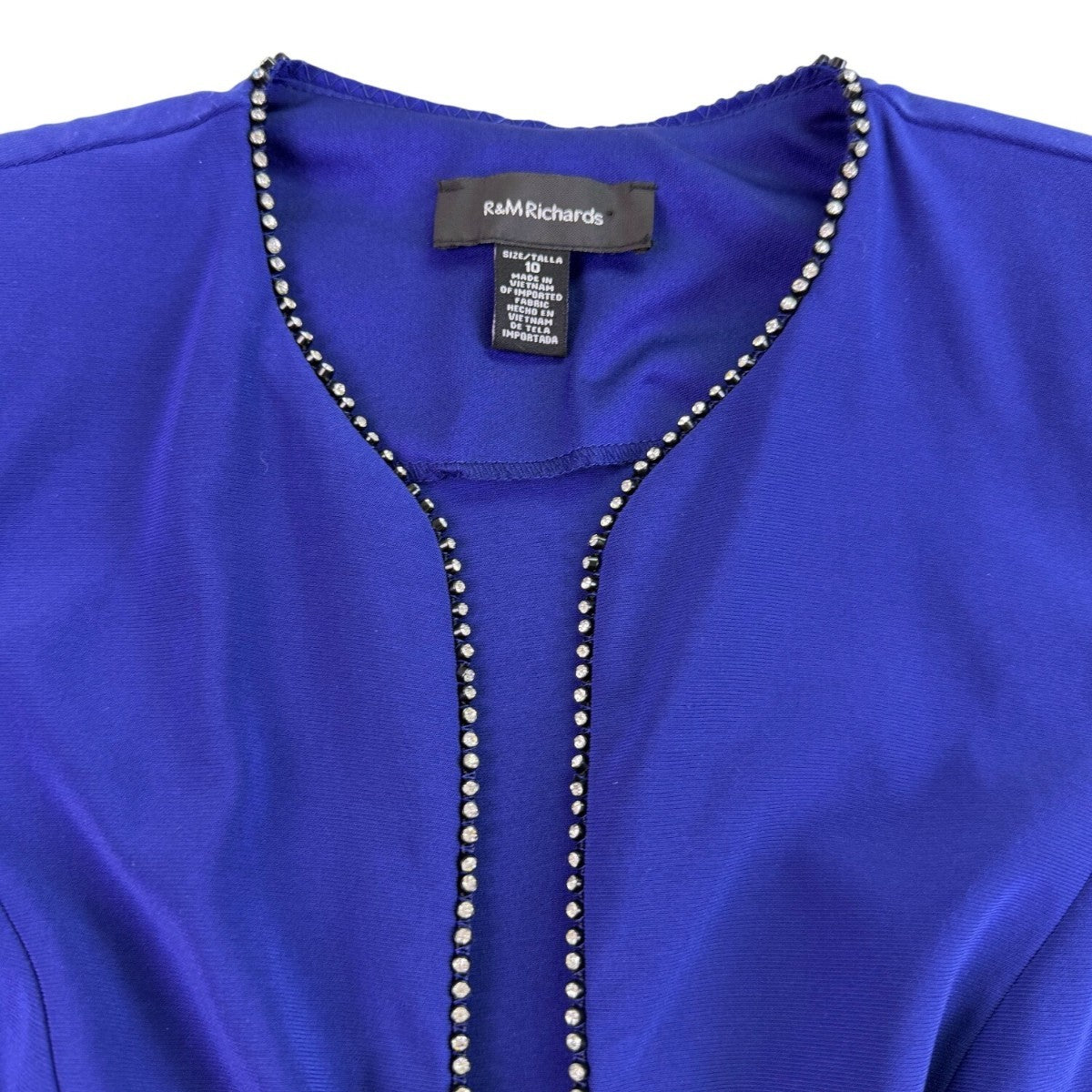 R&M Richards Womens Royal Blue 2-Piece Sleeveless Dress & Jacket Size 10