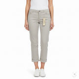 Vintage America Womens Sand Cotton/Spandex Boyfriend Pants Casual Fit Size 6/28