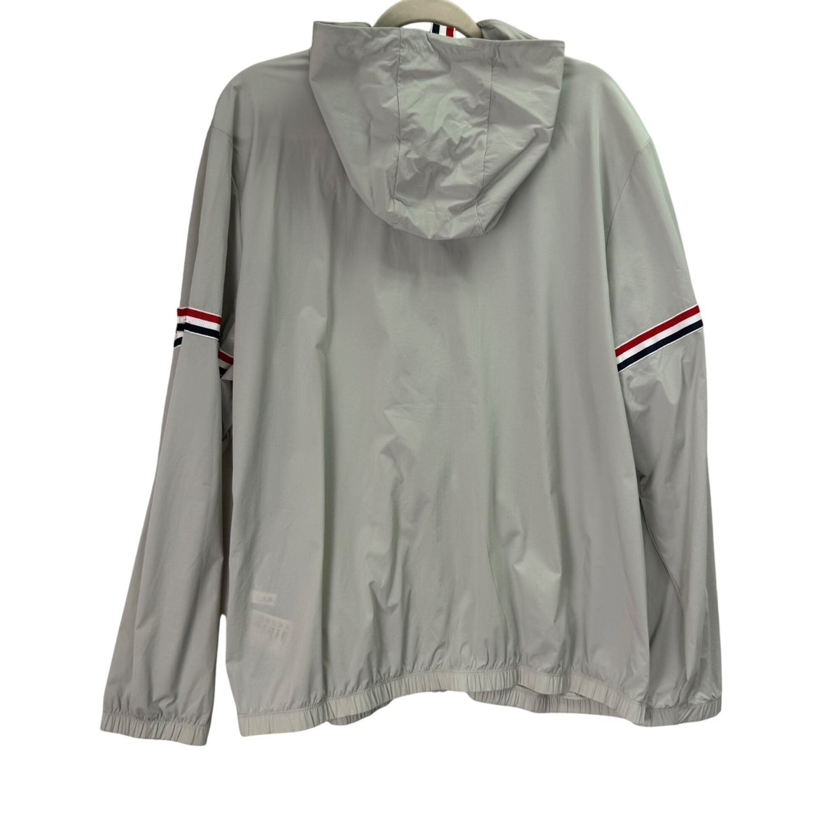 . Mens Sage Green Nylon Jacket UPF 30+ Hooded Lightweight Zip Sz XXL