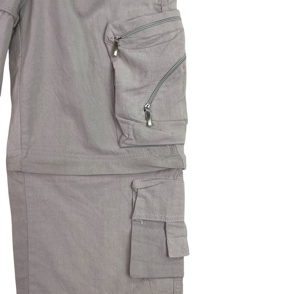 ONeill Kids Beige Bib Snow Pants Embroidered Patches Adjustable Straps Sz 10 New