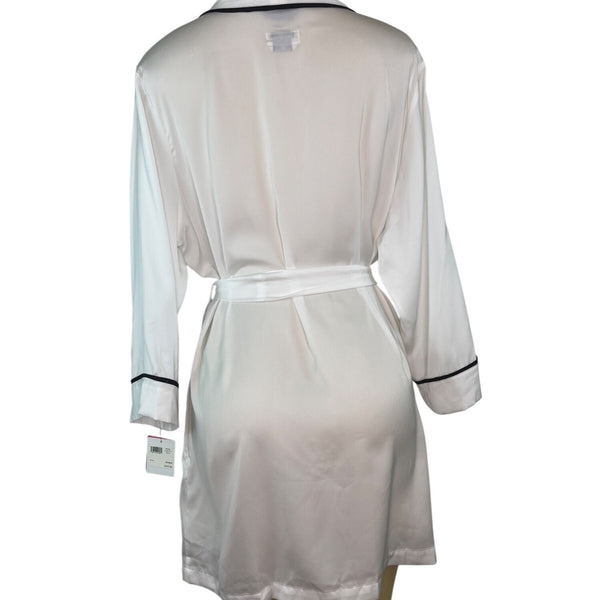 Kate Spade New York White Mrs. Embroidered Initials Bathrobe Sz L/XL - New