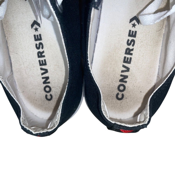 Converse Women’s Black & White Canvas Low-Top LYF Heart Platform Sneakers Sz 9