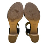 Stuart Weitzman Women’s Navy Suede Open-Toe Block Heel Sandals Size 7