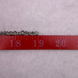 Silver Tone Womens Two-Tone Pendant Necklace Black Stone & Crystal Accent