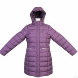 U.S. Polo Assn. Womens Purple Puffer Jacket With Hood Large Zippered