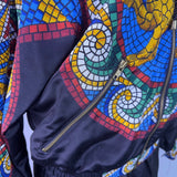 Vintage Gallery Sport Unisex Black Mosaic Print Tracksuit Set XS
