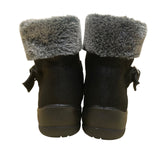 Patrizia By Spring Step Women’s Black Faux Suede Fur-Lined Ankle Boots Size 8